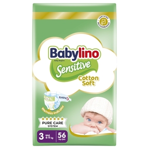 Babylino Sensitive Diapers No3 4-9 Kg 56 Pieces