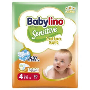 Babylino Sensitive Diapers No4 8-13 Kg 50 Pieces