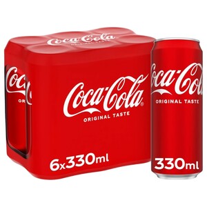 Coca Cola Soft Drink Can 330Ml X6