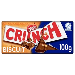 Crunch Chocolate Tablet With Biscuit Gluten Free 100G