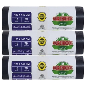 Our Choice Garbage Bag 79 Gallon 10 Pieces X3