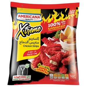 Americana Chicken Flaming Strips Xtreme 700G