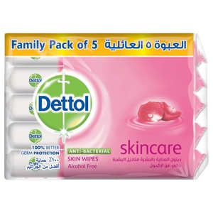 Dettol Anti-Bacterial Wet Wipes Skincare 10Pcs X 5