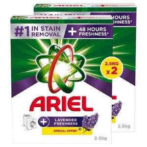 Ariel Automatic +48H Lavender Laundry Detergent Powder 2.5Kg X 2