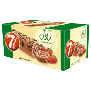 7 Days Mini Swiss Roll Strawberry Filled 20G X12