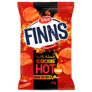 Tiffany Finns Chips Scorchin Hot 85G