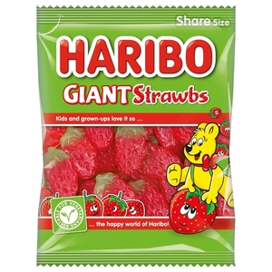 Haribo Giant Strawbs 140G