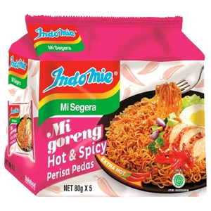 Indomie Fried Noodles Hot & Spicy 80G X5