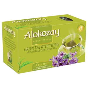 Alokozay Green Tea With Thyme 25 Teabags 50G