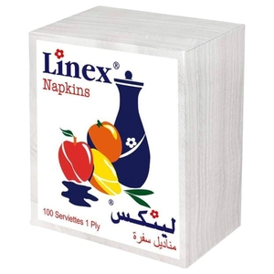 Linex Napkins 100 Serviettes 1 Ply