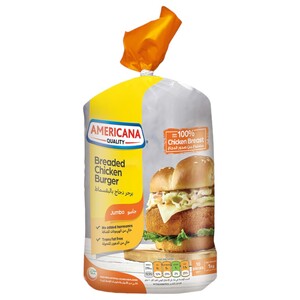 Americana Breaded Chicken Burger Jumbo 10 Pieces 1Kg