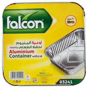 Falcon Aluminum Container With Lid 83241 10 Pieces