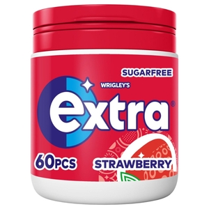Wrigley's Extra Gum Strawberry Sugar Free 60 Pieces 84G