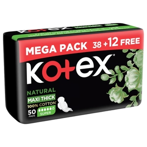 Kotex Maxi Natural 38+12 Pads