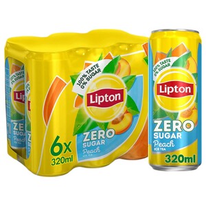 Liption Ice Tea Peach Zero Sugar 320Ml X6