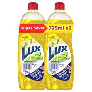 Lux Dishwashing Liquid Lemon 725Ml X2