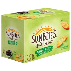 Sunbites Olive & Oregano Bread Bites 23G