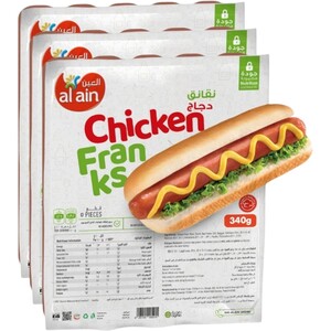 Al Ain Chicken Franks 340G X3