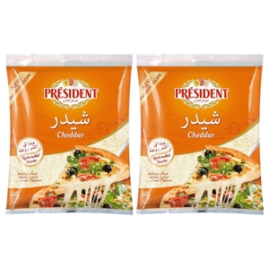 Président Shredded Cheddar Cheese 200G X2