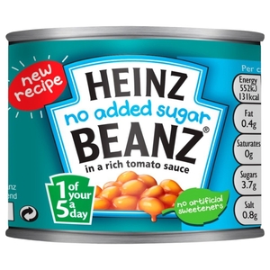 Heinz Baked Beans In Tomato Sauce No Sugar 200G