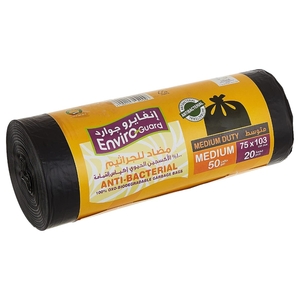 Enviro Guard Garbage Bag Rolls Black 75 X 103Cm 20 Sheets