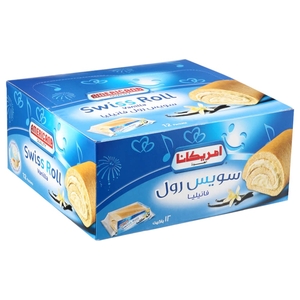 Americana Half Swiss Roll Assorted Flavor 55G X 12
