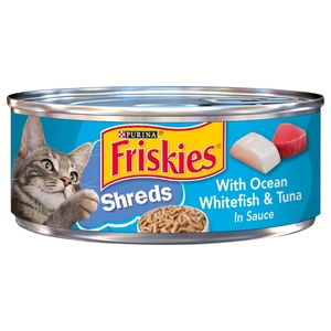 Purina Fries Cat Food Shreds Ocean White Fish & Tuna 156G