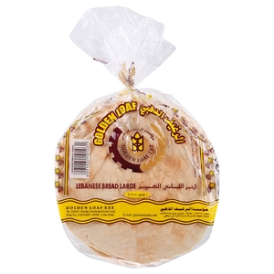 Golden Loaf Lebanese White Bread Large 6Pcs