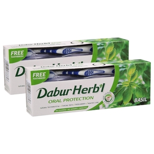 Dabur Toothbrush Herbal Basil Toothpaste 150G