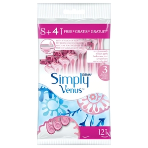 Gillette Simply Venus Disposable Razor For Women 8+4
