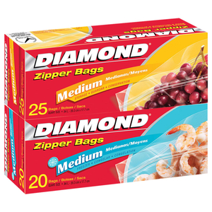 Diamond Freezer Bag Medium 20Pcs + Storage Bag Medium 25Pcs