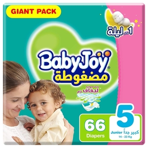 Baby Joy Baby Diaper Diamond Pad Giant Pack Junior Size 5 14-23Kg 66 Pieces