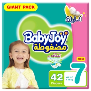 Baby Joy Baby Diaper Diamond Pad Giant Pack Xxxl Size 7 18+Kg 42 Pieces