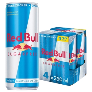 Red Bull Energy Drink Sugar Free 250Ml X4