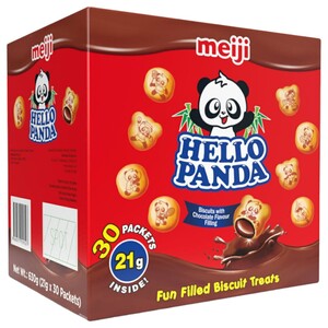 Meiji Hello Panda Biscuit Chocolate Pouch 21G X30