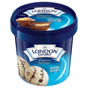 London Dairy Tub Premium Moose Tracks Ice Cream 1L