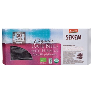 Sekem Organic Date Bites With Hibiscus 120G