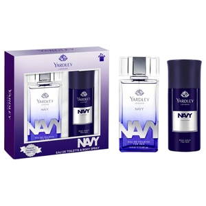 Yardley Yard Eau De Toilette Navy 100Ml + Body Spray 150Ml