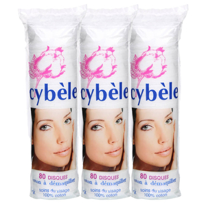 Cybele Cotton Round Pads 80Pcs X3
