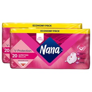 Nana Feminine Pads Ultra Thin Regular 20 Pieces X2