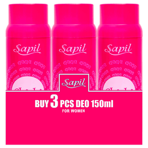 Sapil Deodorant Spray For Women Assorted 3 Pieces 150Ml