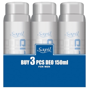 Sapil Deodorant For Men Assorted 3 Pieces 150Ml