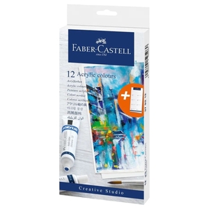 Faber Castell Acrylic Colors Set Of 12 Pieces 9Ml