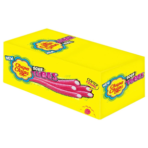 Chupa Chups Jelly Sour Tubes Strawberry 80G X12