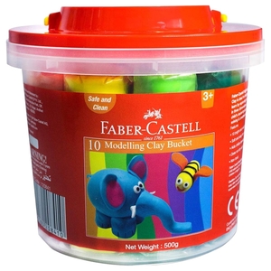 Faber Castell Clay 10 Modelling Bucket 500G