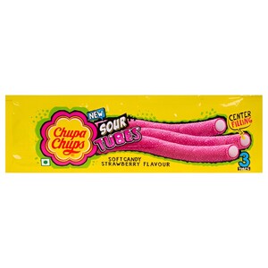 Chupa Chups Candy Sour Tubes Strawberry 24G