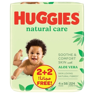 Huggies Baby Wipes Aloe 56Pcs