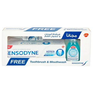 Sensodyne Toothpaste Advanced Repair & Protect 75Ml + Toothbrush + Mouthwash