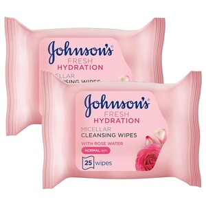 Johnson's Fresh Hydration Cleaning Wipes 25 Pieces X2