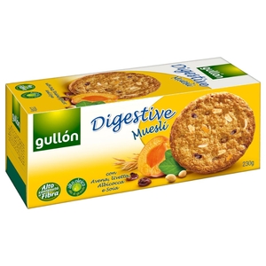 Gullón Digestive Fibra Muesli Raisin & Apricot 230G